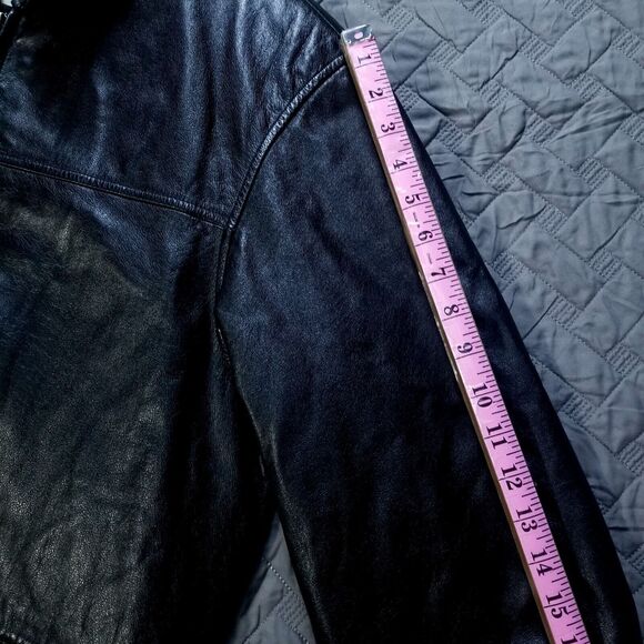 Wilsons M. Julian Leather Jacket Soft Mens Size L Black Cinch Belts Insulated - Picture 8 of 16